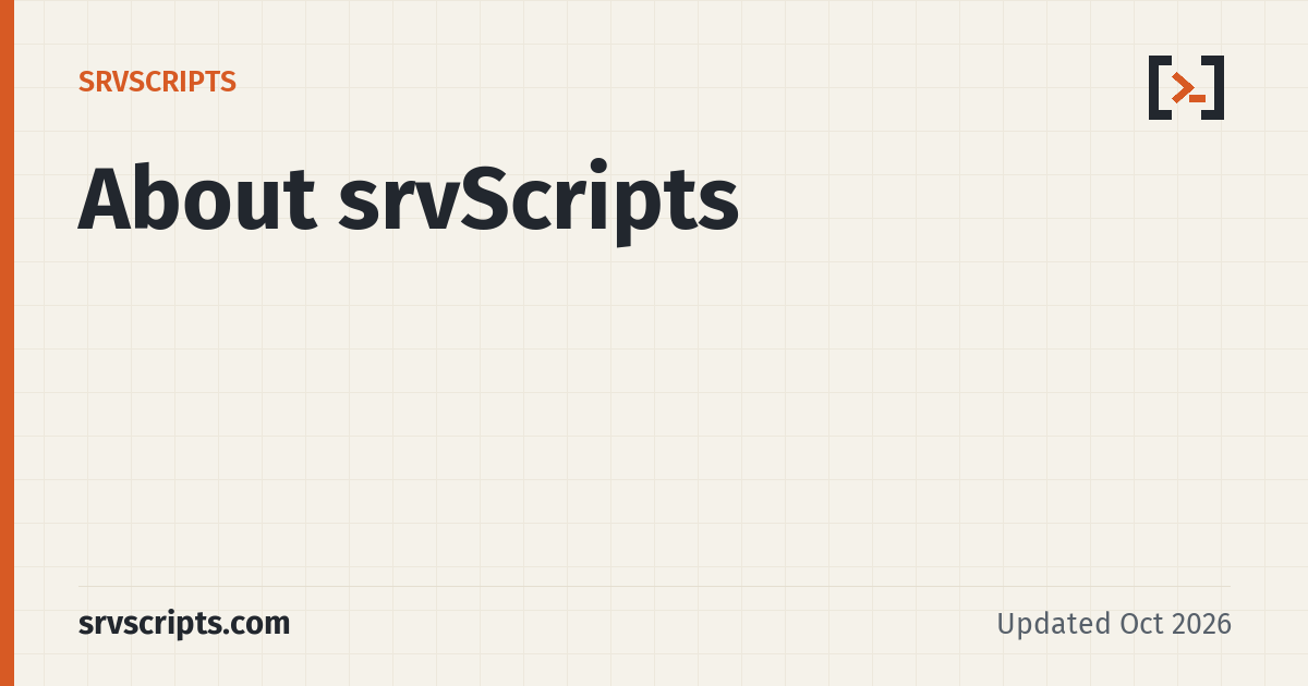 About srvScripts