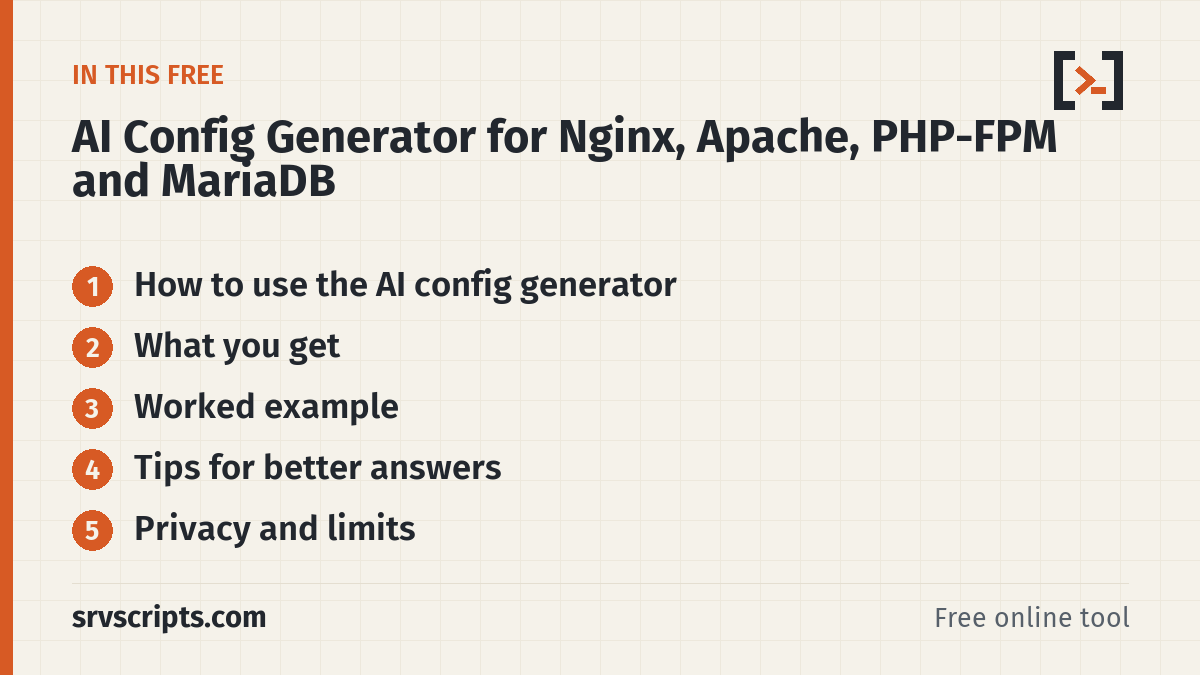 AI config generator – overview of what it covers