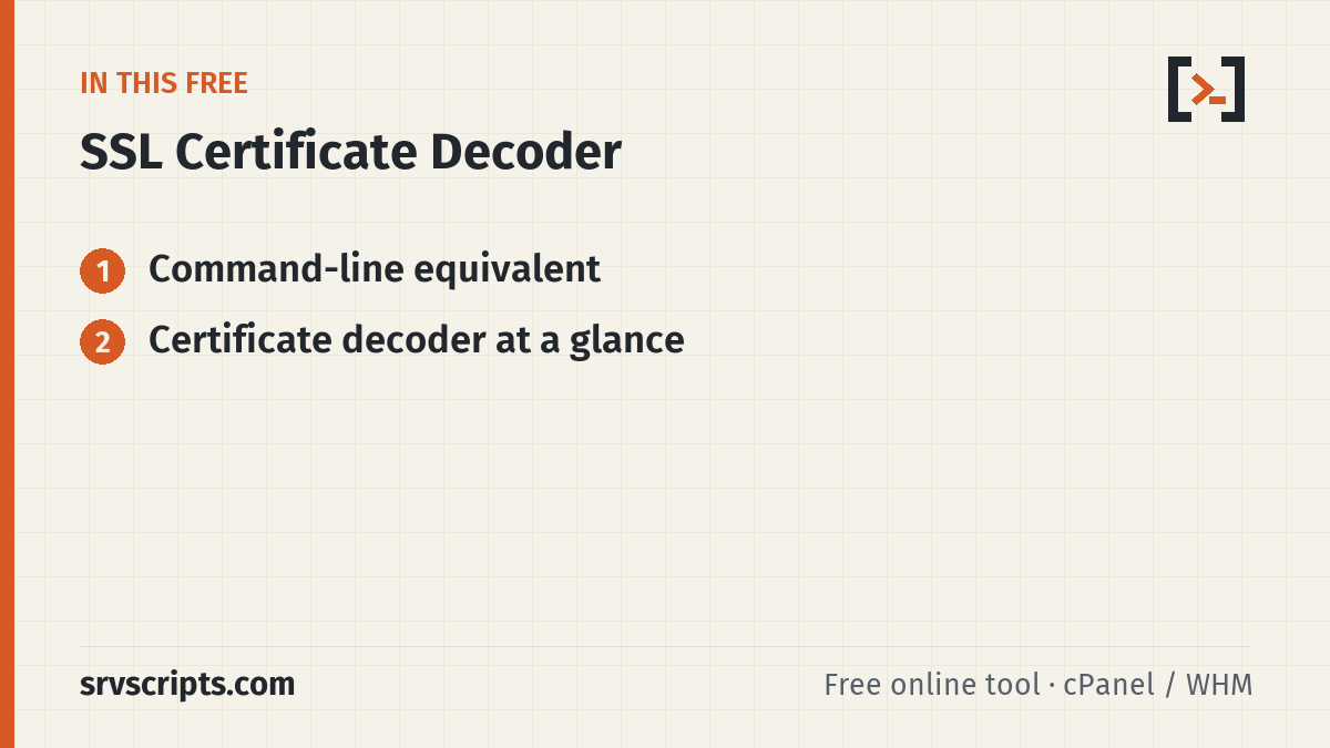 Certificate decoder – overview of the steps