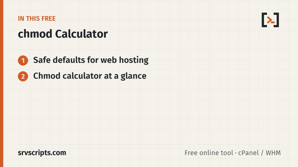 Chmod calculator – overview of the steps