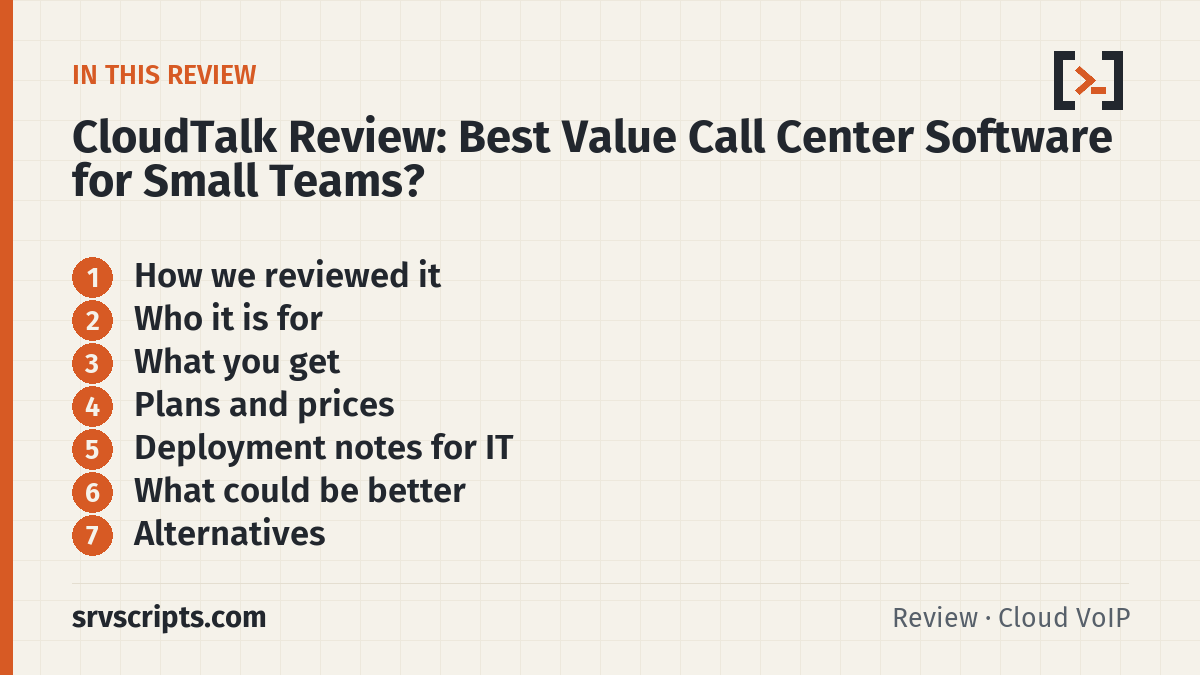 CloudTalk Review sections: How we reviewed it, Who it is for, What you get and Plans and prices