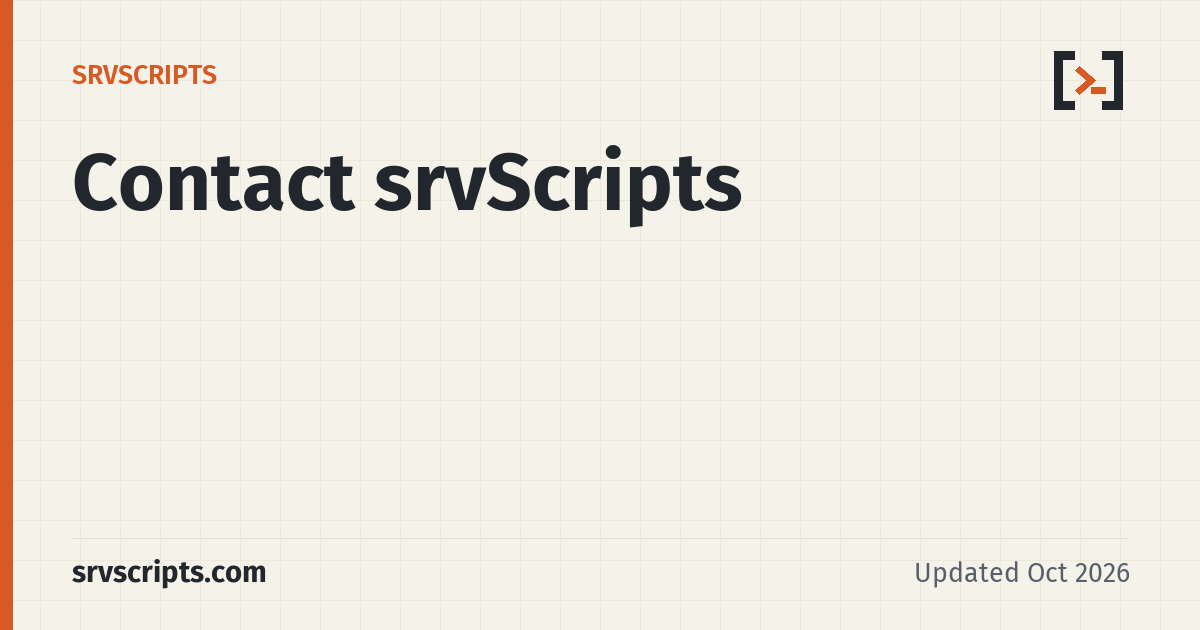 Contact srvScripts