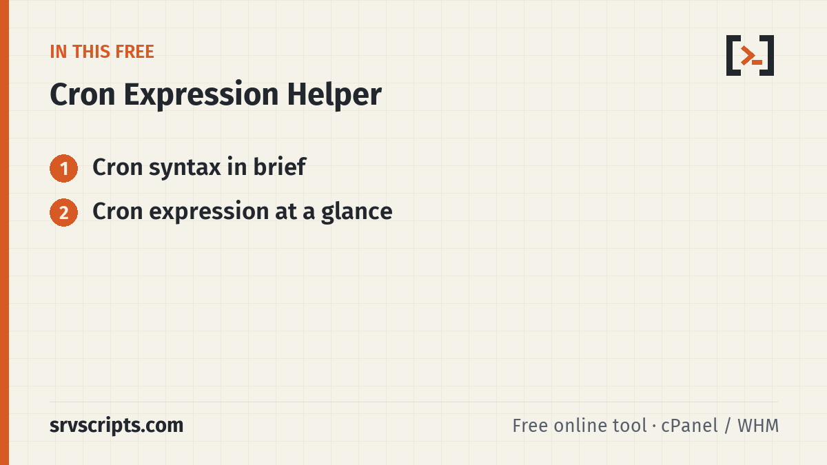 Cron expression – overview of the steps