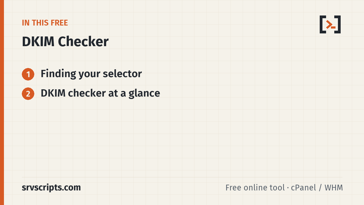 DKIM checker – overview of the steps