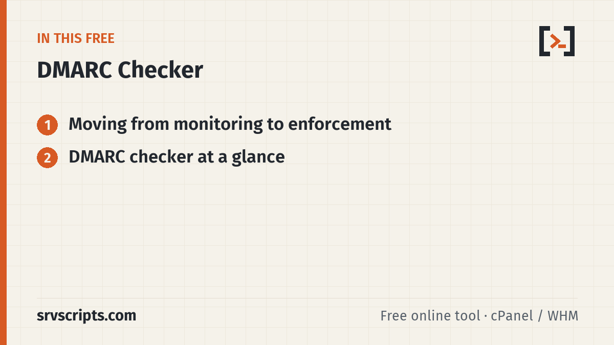 DMARC checker – overview of the steps