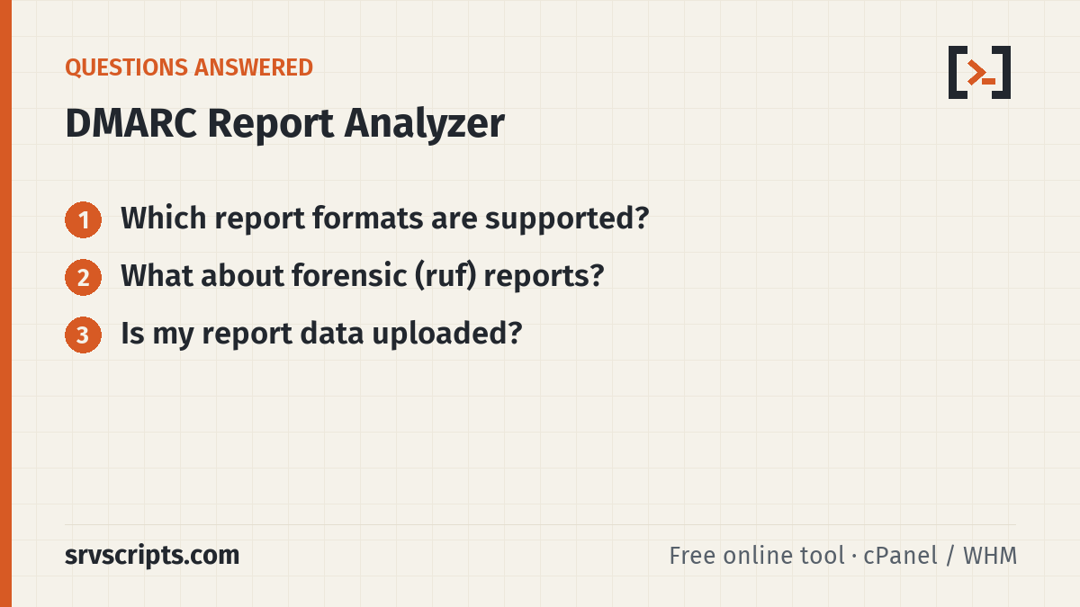 DMARC Report Analyzer questions answered: Which report formats are supported? What about forensic (ruf) reports?