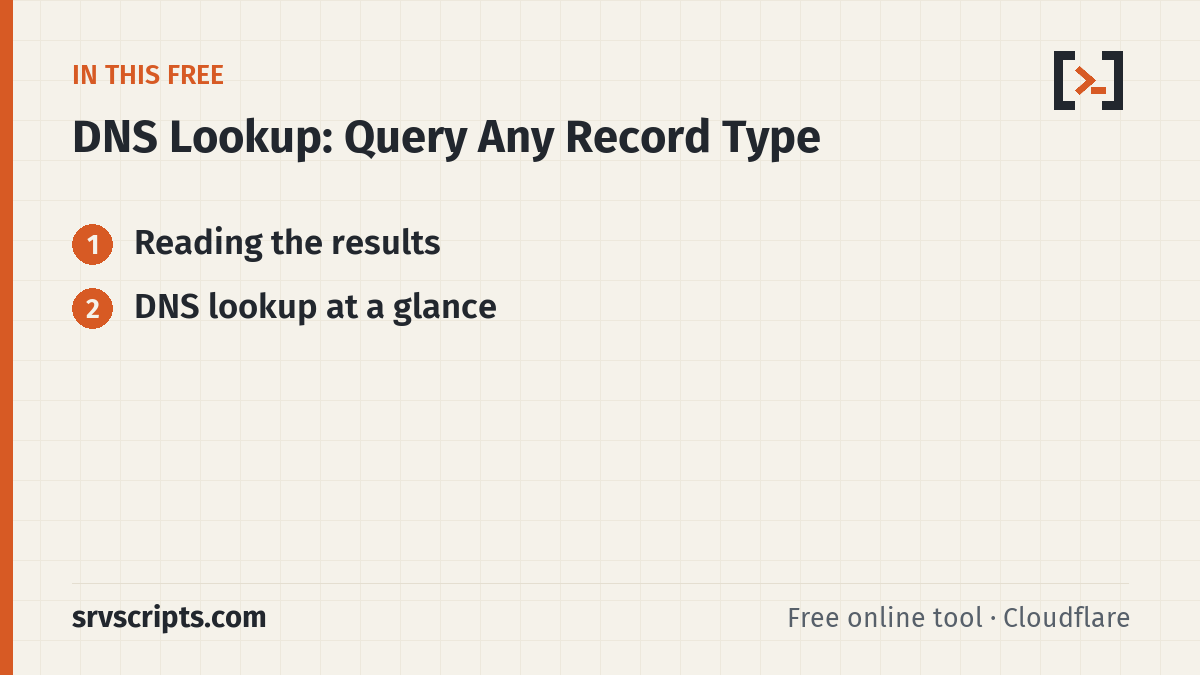 DNS lookup – overview of the steps