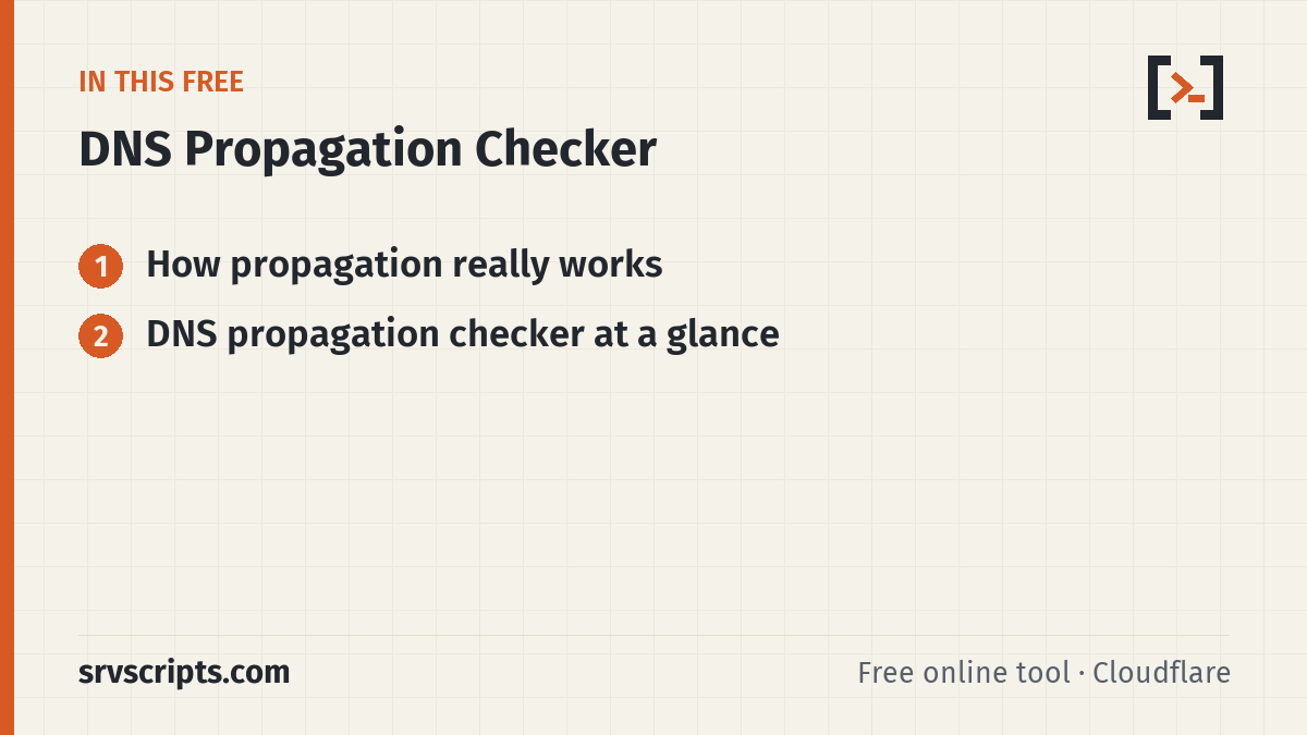 DNS propagation checker – overview of the steps