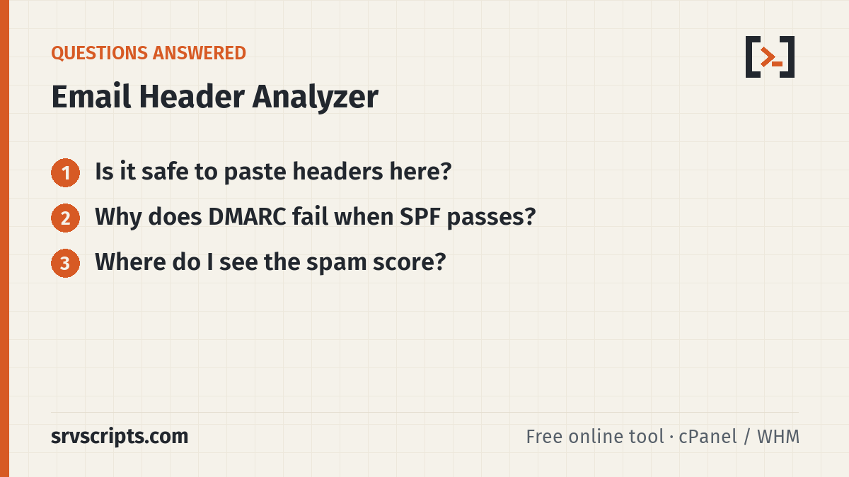 Email Header Analyzer questions answered: Is it safe to paste headers here? Why does DMARC fail when SPF passes?