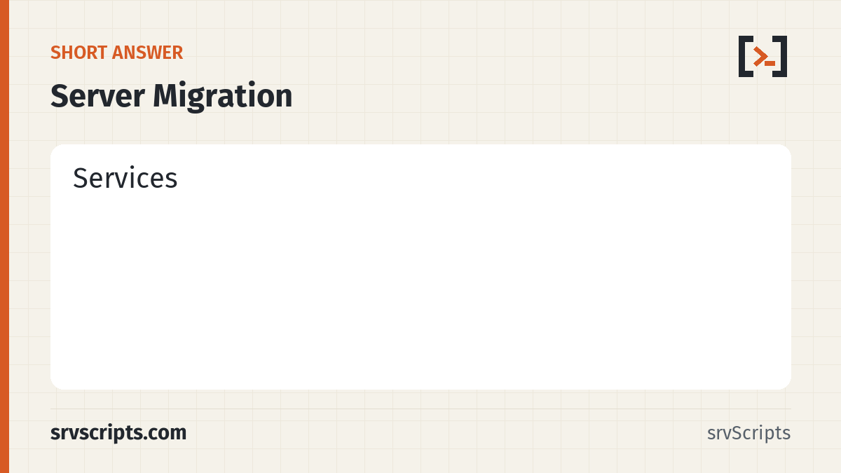 Server Migration summary card: Moving accounts, sites and mail between servers or panels without downtime the customer notices.