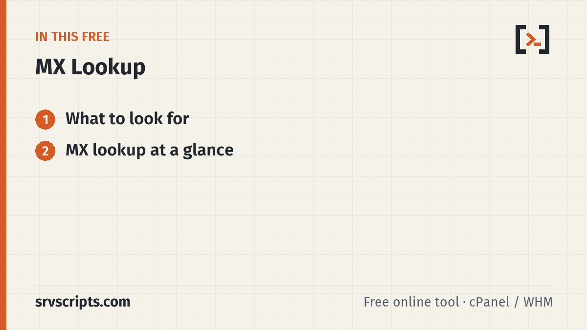 MX lookup – overview of the steps