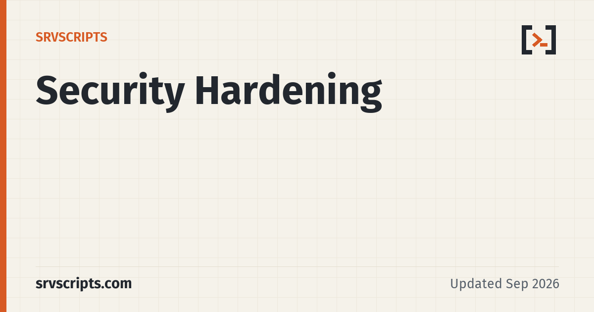 Security Hardening