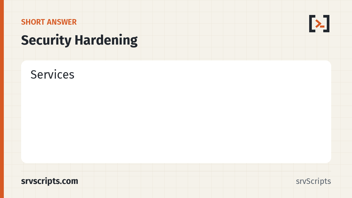 Security Hardening summary card: A baseline that stops the boring attacks, and an incident response when one gets through.