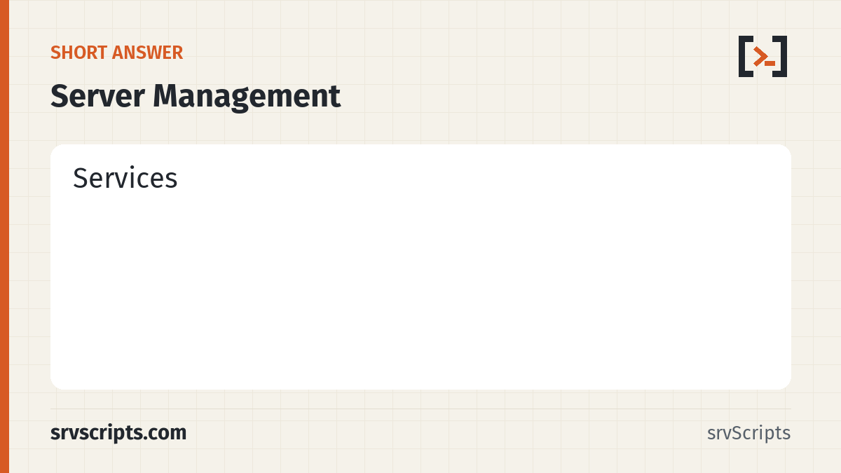 Server Management summary card: Monthly care for cPanel, DirectAdmin and plain Linux servers: updates, monitoring, backups verified, and a human who…
