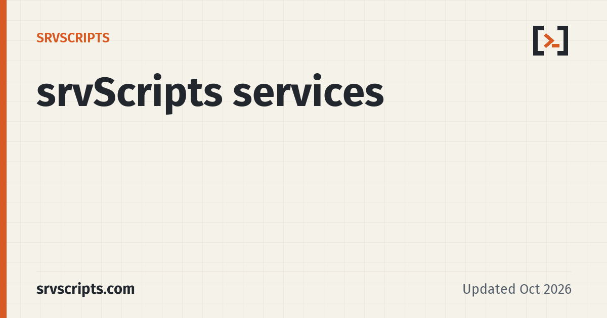 srvScripts server administration services