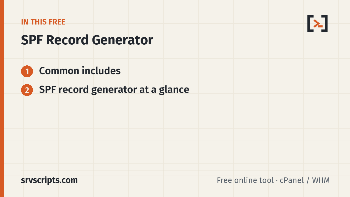 SPF record generator – overview of the steps
