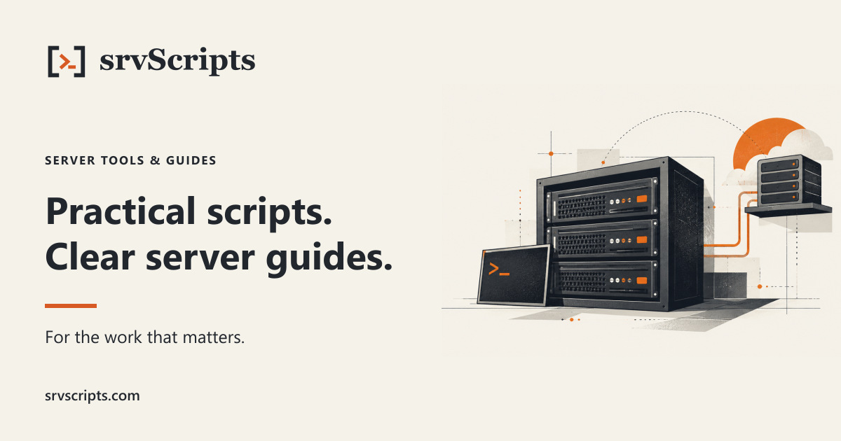 srvScripts: Free Server Admin Scripts, 91 Tools, Guides