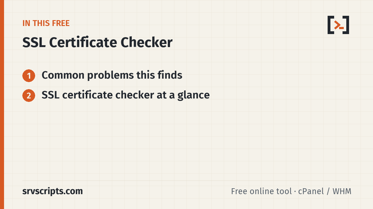 SSL certificate checker – overview of the steps