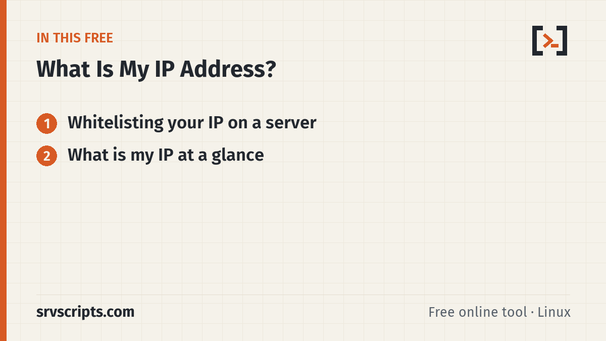 What is my IP – overview of the steps
