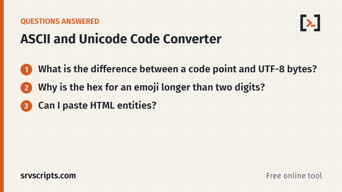 ASCII Converter – questions answered