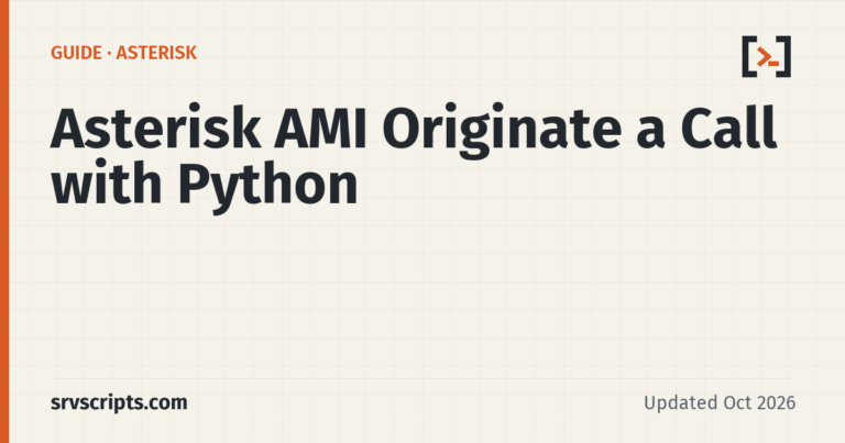 Asterisk AMI Originate a Call with Python