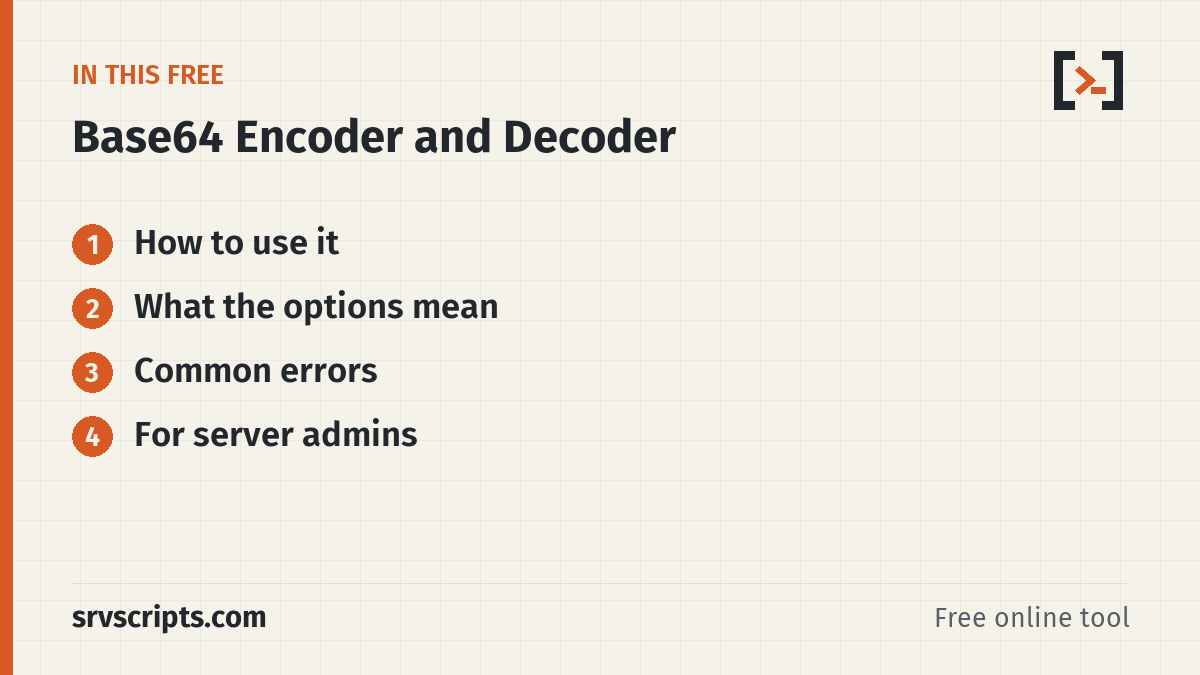 Base64 Encoder – what this tool covers