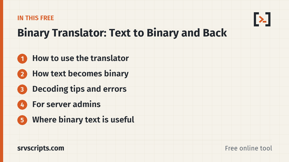 Binary Translator – what this tool covers