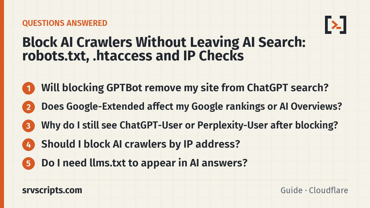 Block AI crawlers – questions answered