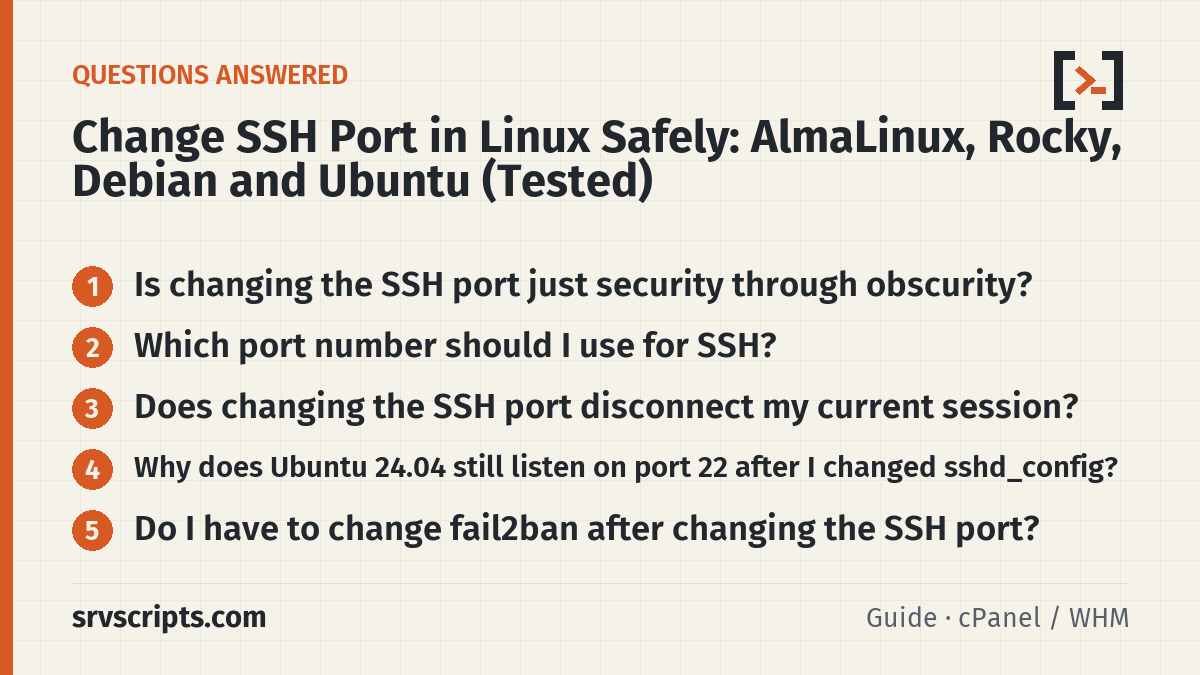 Change SSH port – questions answered