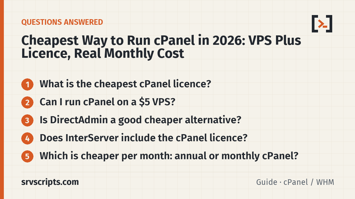 Cheap cPanel VPS – questions answered