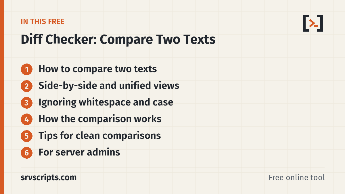 Diff Checker – what this tool covers