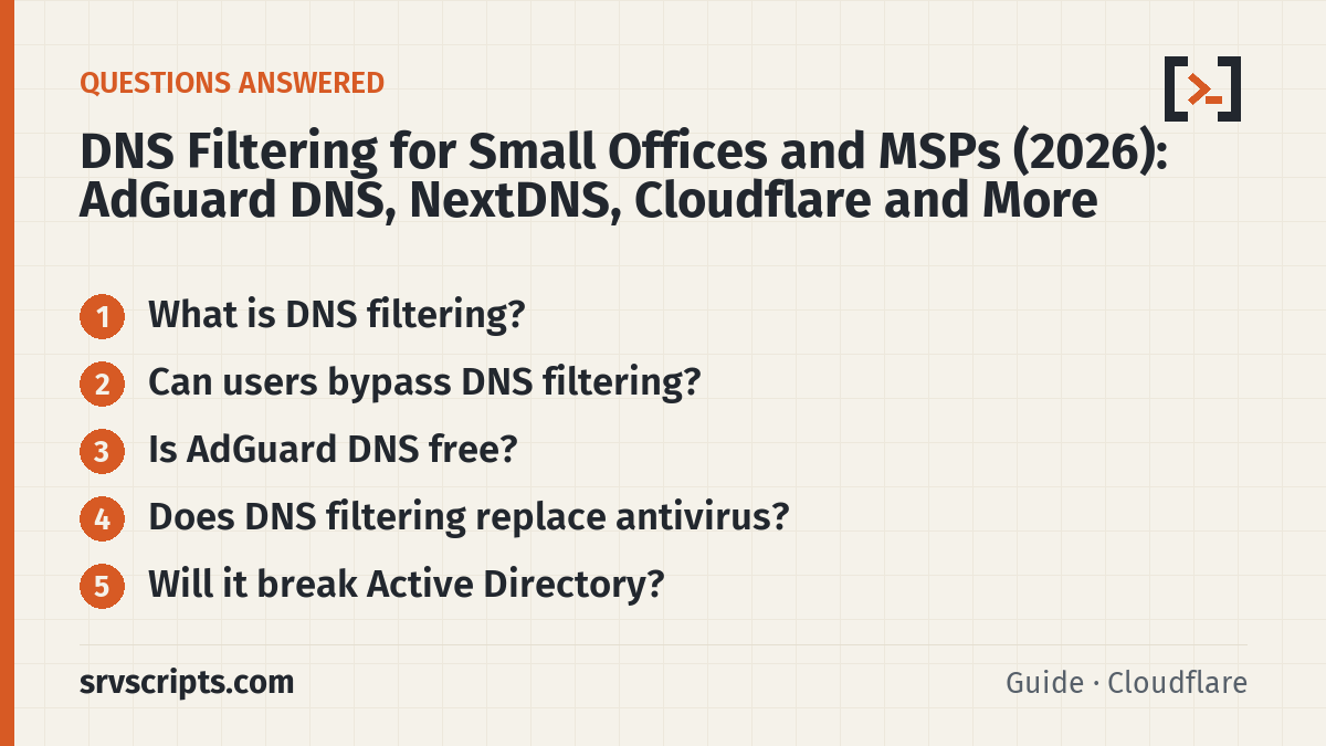 DNS Filtering – questions answered