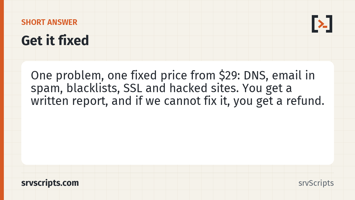 Get it fixed at a glance: fixed-price fixes from $29