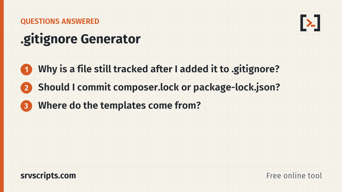 .gitignore Generator – questions answered