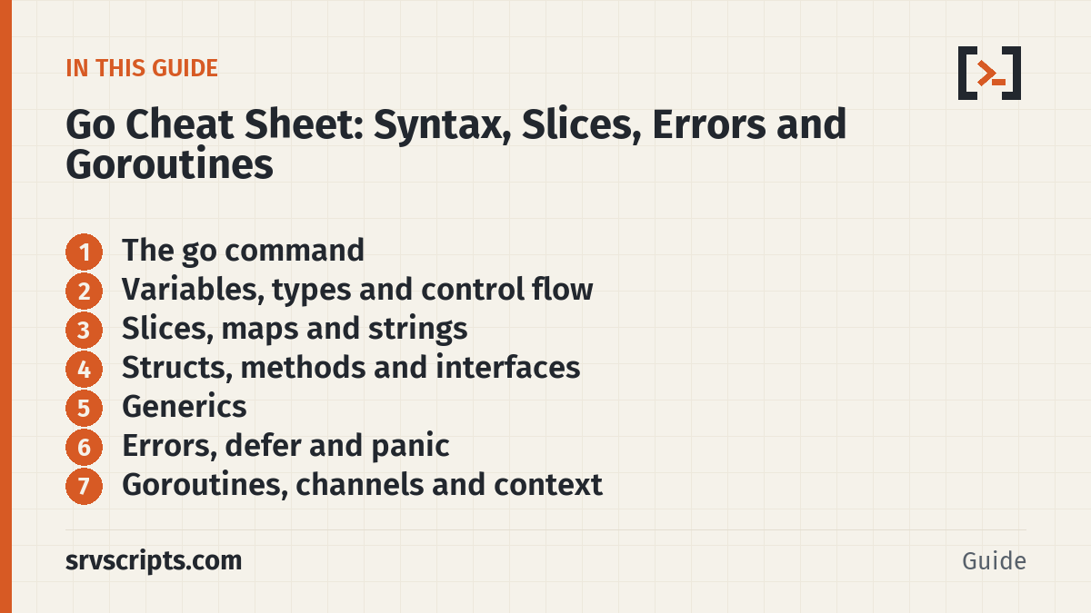 Go Cheat Sheet – what this guide covers