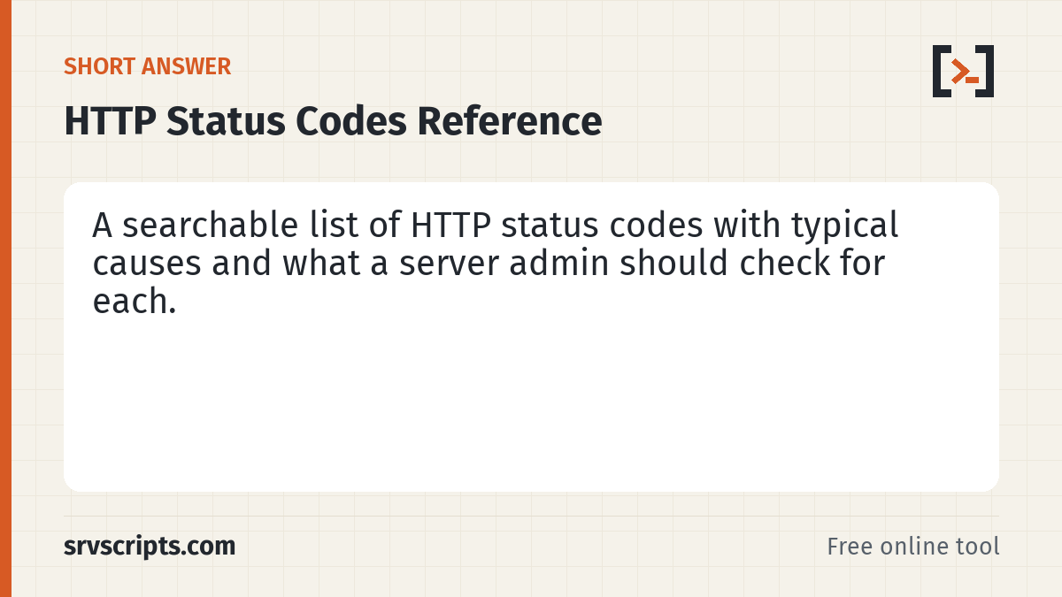 HTTP Status Codes – short answer