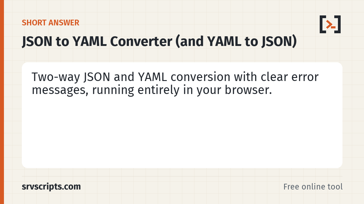 YAML Converter – short answer