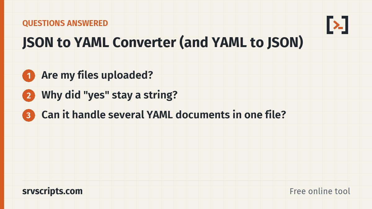 YAML Converter – questions answered
