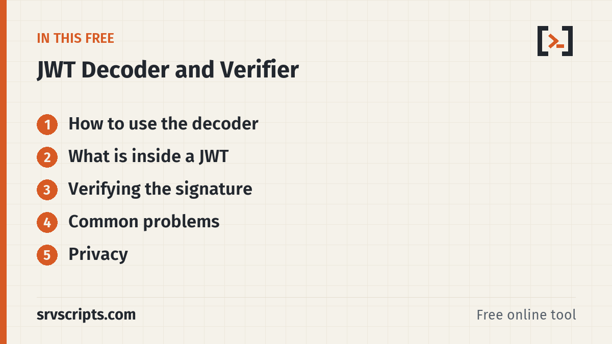 JWT Decoder – what this tool covers