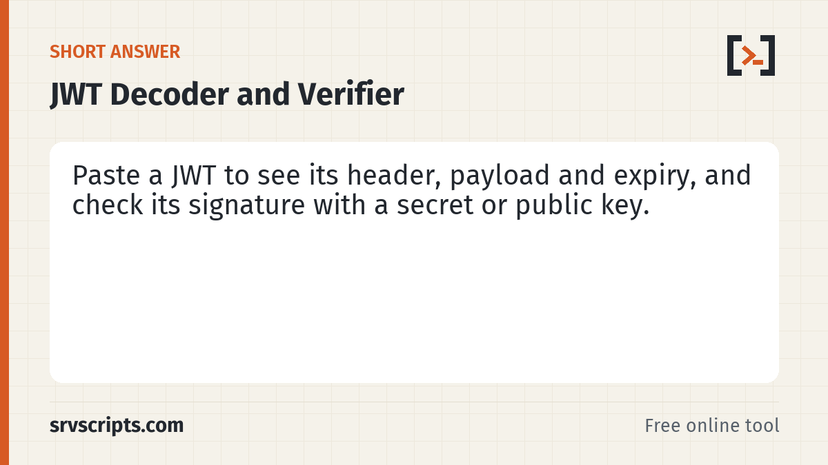 JWT Decoder – short answer