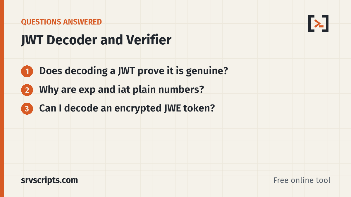 JWT Decoder – questions answered