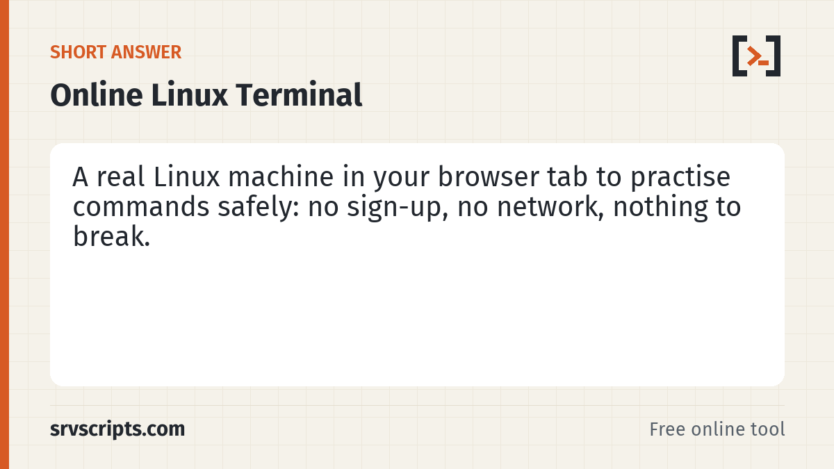 Linux Terminal – short answer