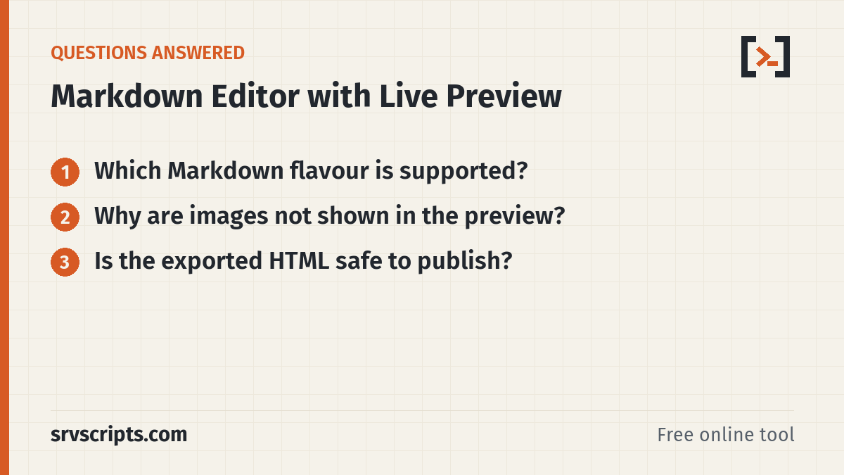 Markdown Editor – questions answered