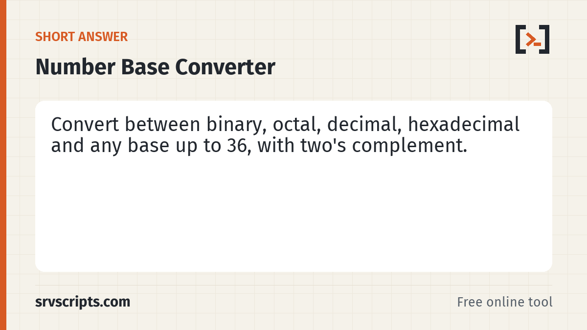 Number Base Converter – short answer