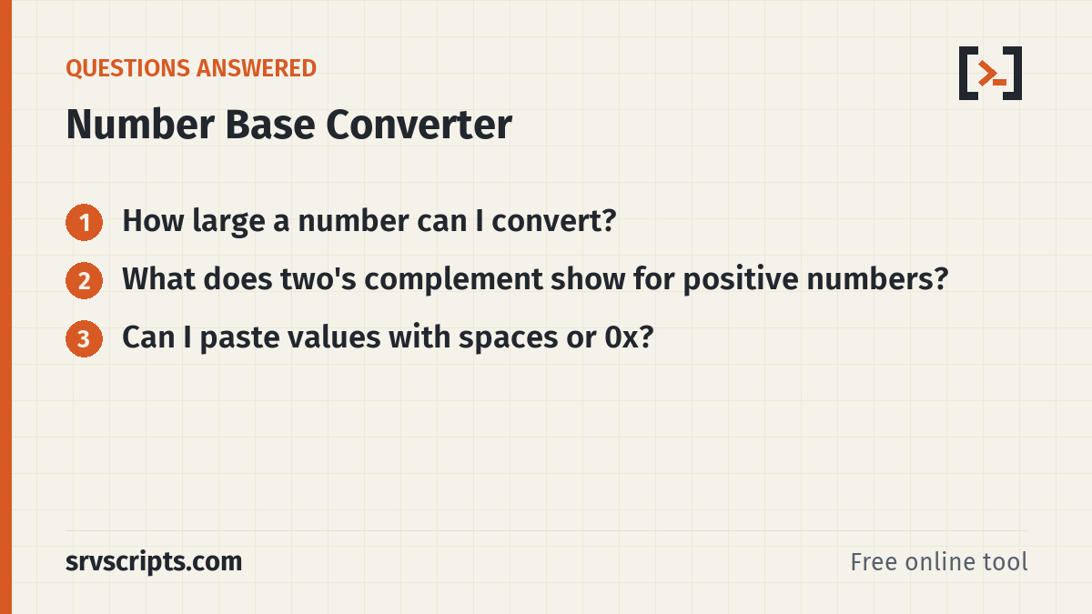 Number Base Converter – questions answered
