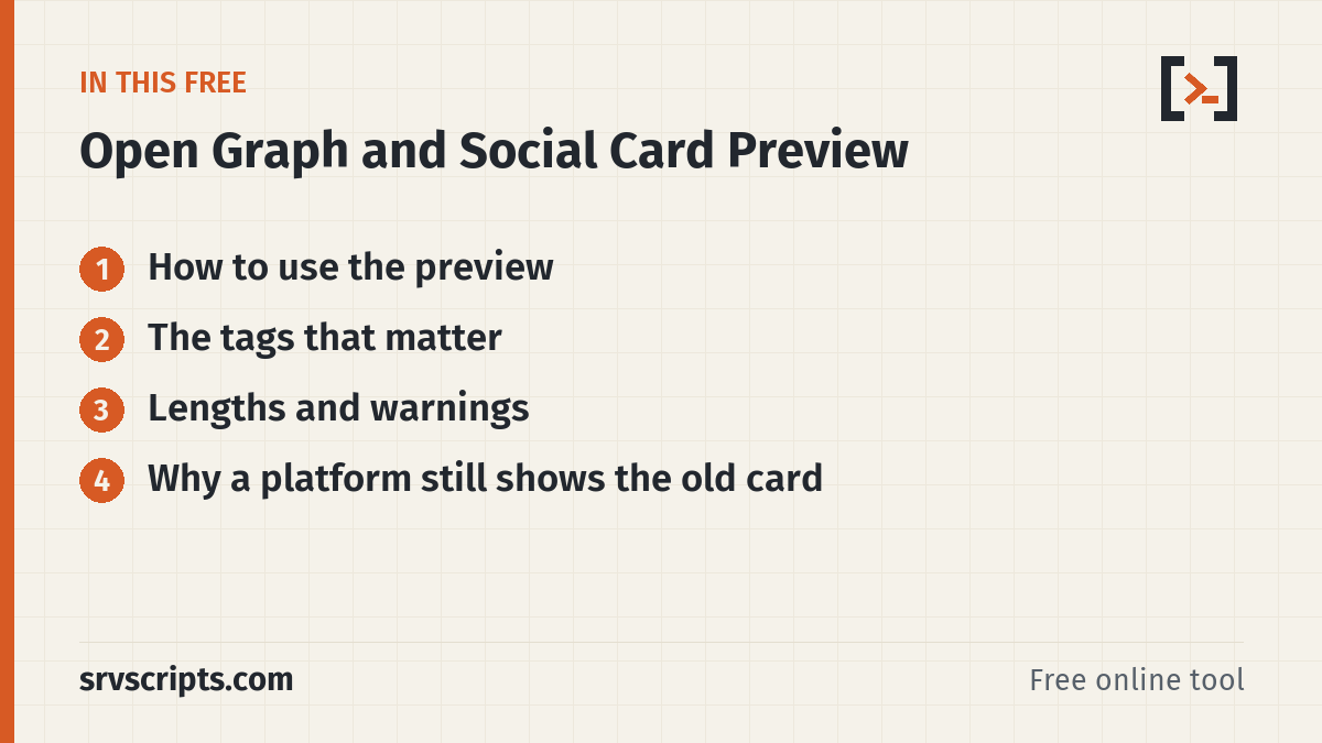 Open Graph Preview – what this tool covers