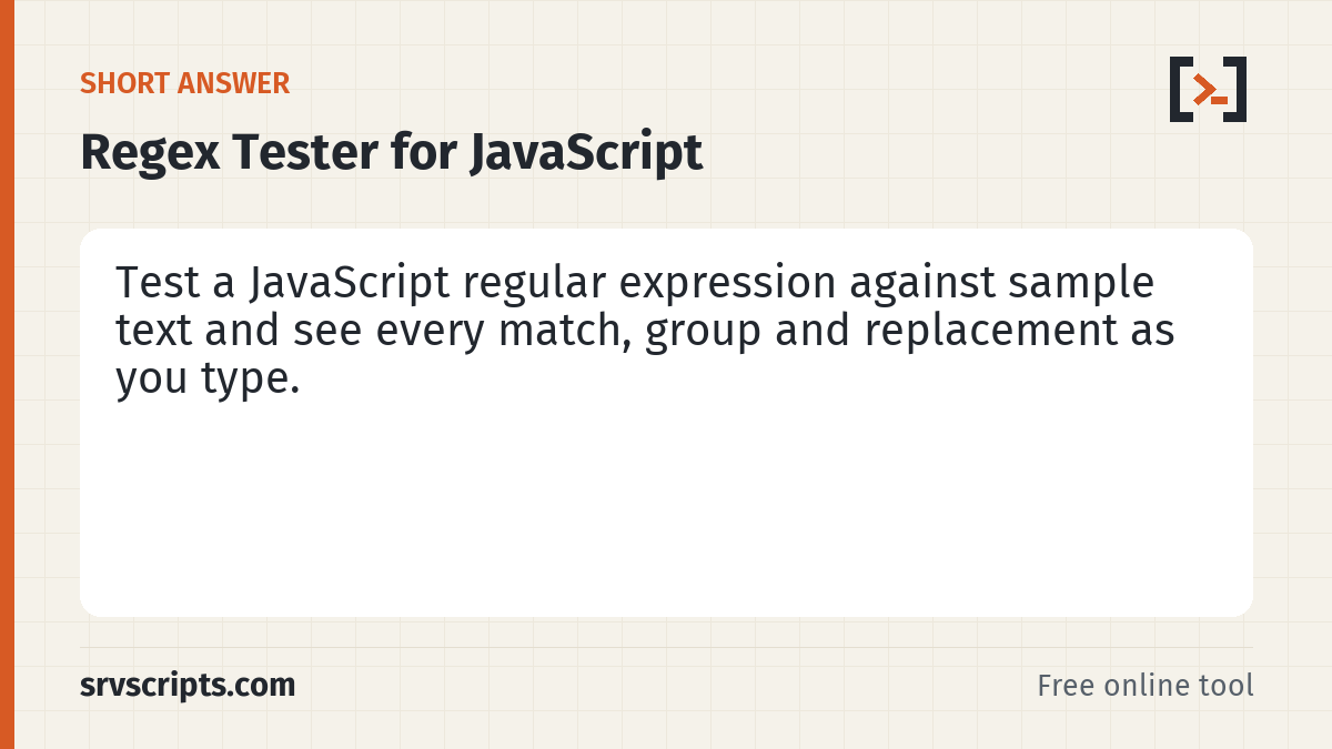 Regex Tester – short answer