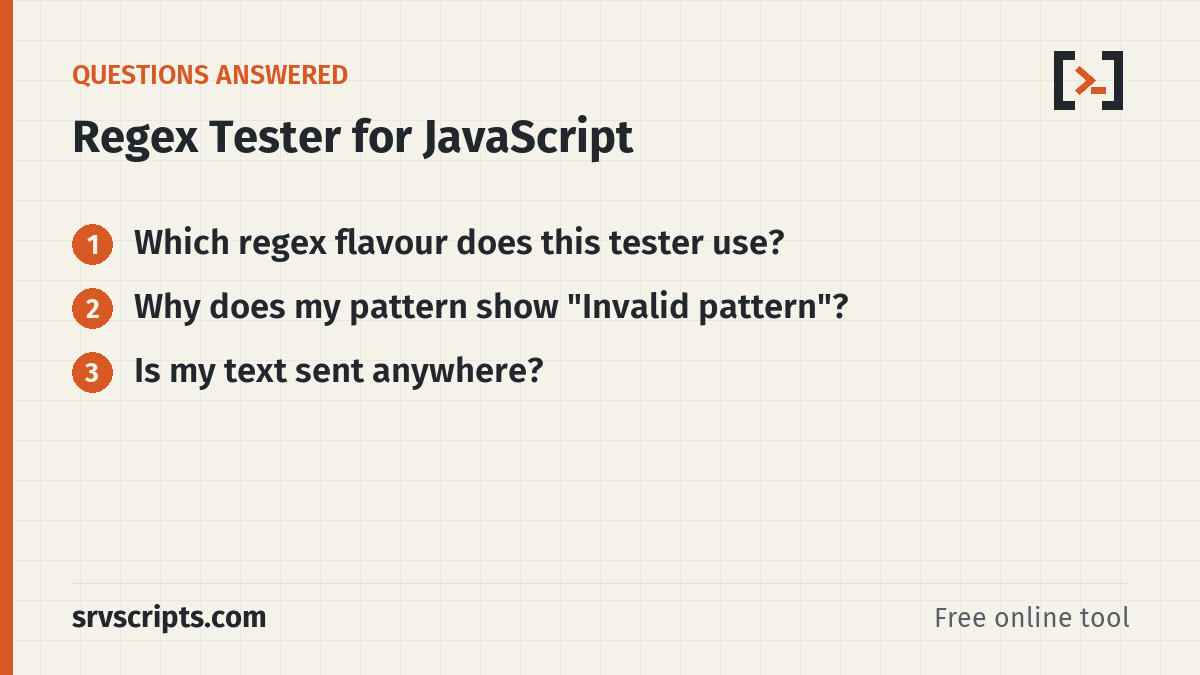 Regex Tester – questions answered