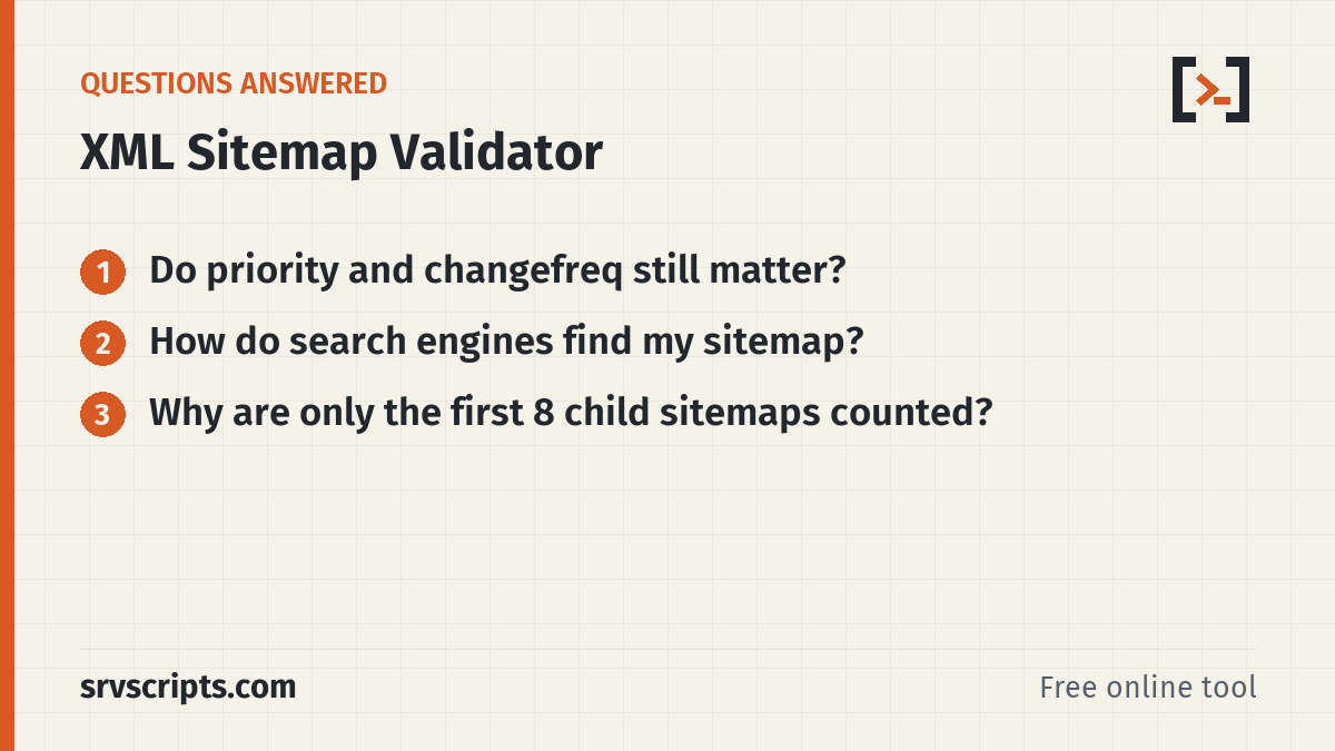 XML Sitemap Validator questions answered: Do priority and changefreq still matter? How do search engines find my sitemap?