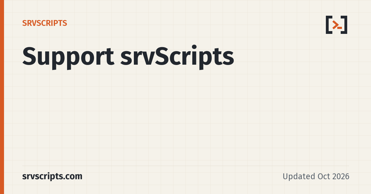 Support srvScripts